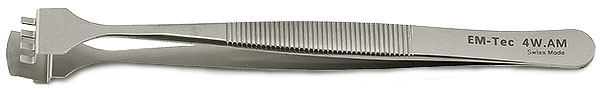 EM-Tec 4W.AM präzise Wafer-Pinzette für Ø 4Zoll / 100 mm, paramagnetisch (nicht magnetisch), Edelstahl